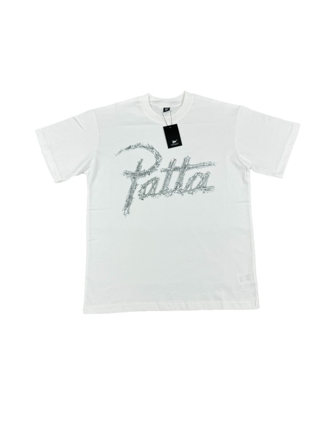 [50% Off]Creative Nail-Style Letter Print Tee 2 colors 28478564