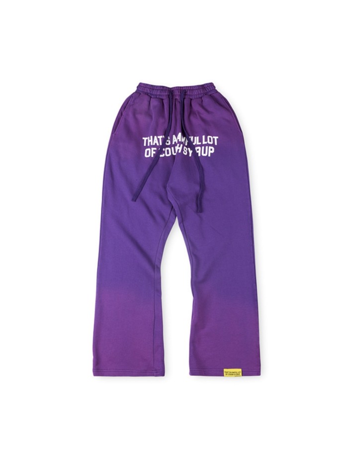 [50% Off]Cough Syrup Cracked Letter Print Washed Version Hoodie & Pants Set 2 colors 28688378