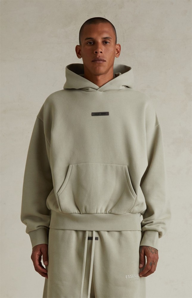 [50% Off]Fear Of God (Essentials) [Big & Tall for weights up to 220 lbs]1:1 quality version 3D Metal Logo Fleece Hoodie & Sweatpants Set 3 colors 28529877