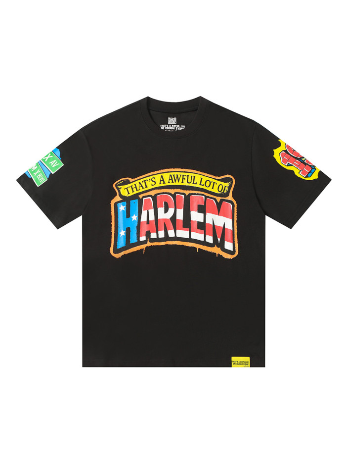 [50% Off]Cough Syrup Star-Spangled Banner Colorway Graffiti Letter Eagle Print Tee 28599023
