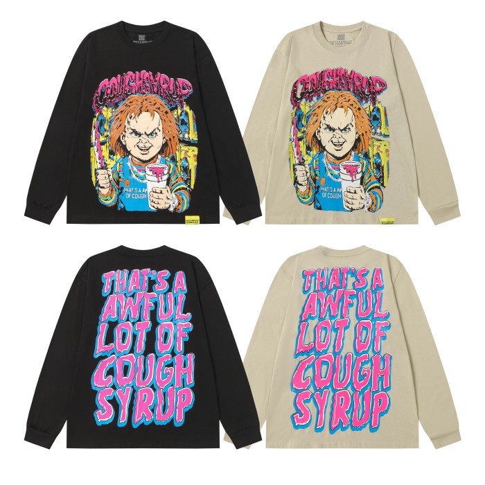 [50% Off]Cough Syrup Prank Kids Printed Print Long Sleeve T-Shirt 2 colors 28673492