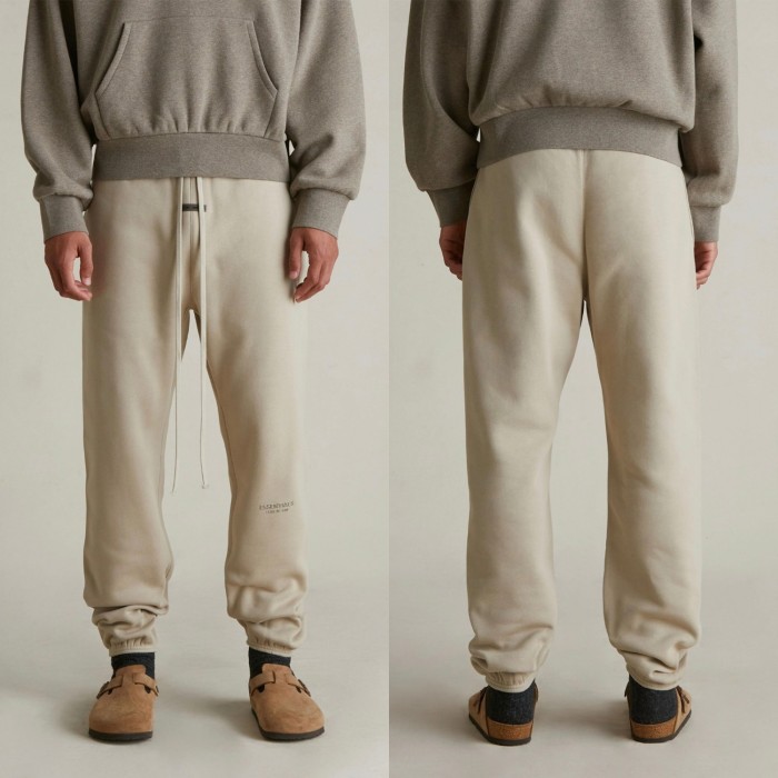 [50% Off]Fear Of God (Essentials) [Big & Tall for weights up to 220 lbs]1:1 quality version 3D Metal Logo Fleece Hoodie & Sweatpants Set 3 colors 28529877