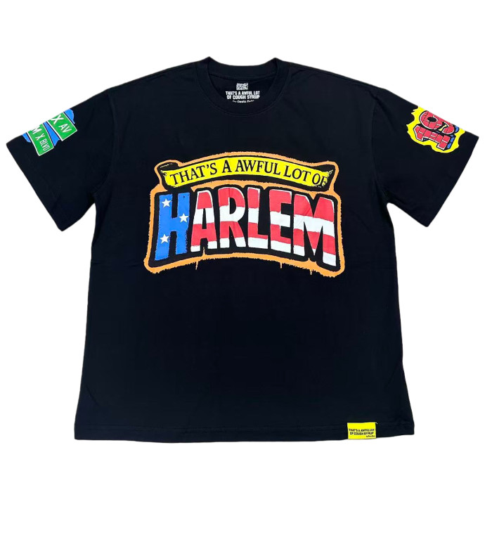 [50% Off]Cough Syrup Star-Spangled Banner Colorway Graffiti Letter Eagle Print Tee 28599023