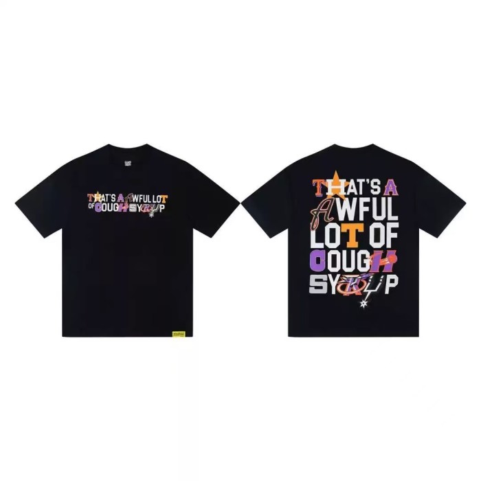 [50% Off]Cough Syrup Colorful Cartoon Alphabet Print Tee 2 colors 28499596
