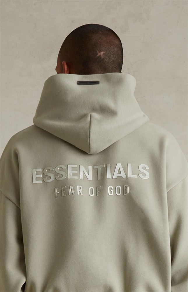 [50% Off]Fear Of God (Essentials) [Big & Tall for weights up to 220 lbs]1:1 quality version 3D Metal Logo Fleece Hoodie & Sweatpants Set 3 colors 28529877