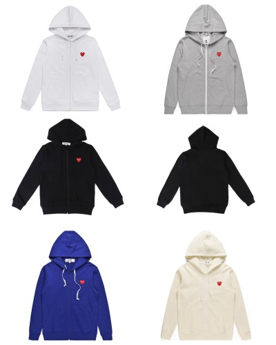 [50% Off]Cdg Play Red Heart Zipper Hoodie 5 colors 28625373