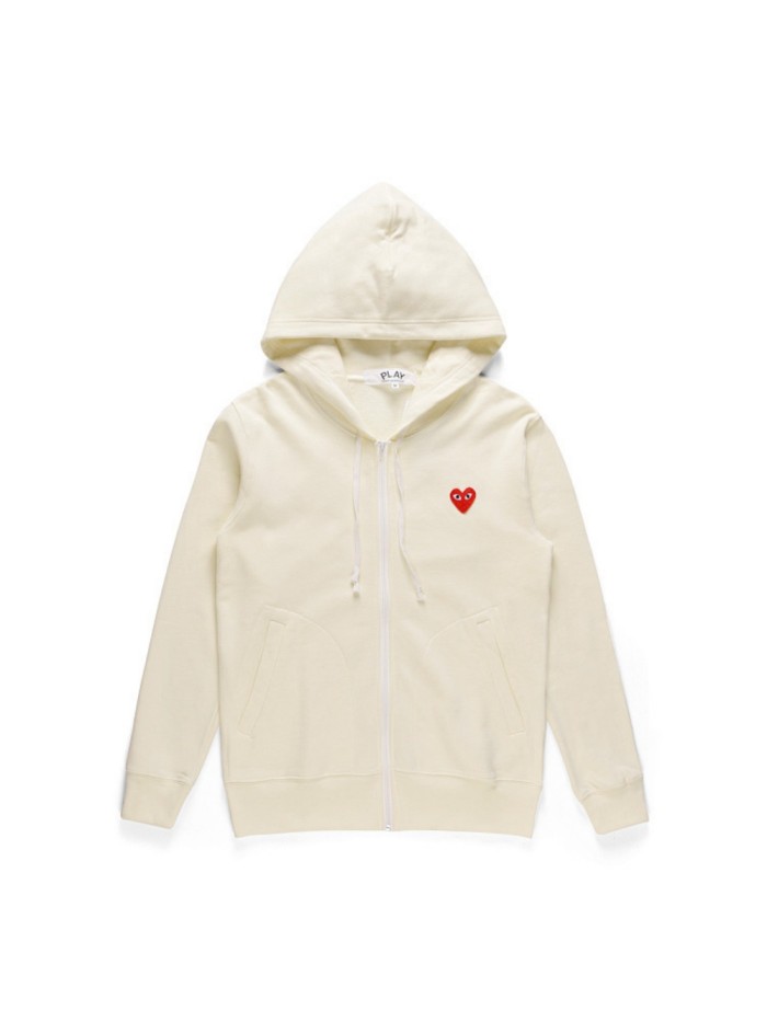 [50% Off]Cdg Play Red Heart Zipper Hoodie 5 colors 28625373