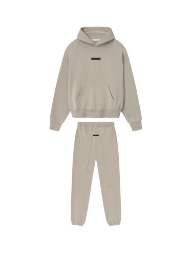 [50% Off]Fear Of God (Essentials) [Big & Tall for weights up to 220 lbs]1:1 quality version 3D Metal Logo Fleece Hoodie & Sweatpants Set 3 colors 28529877