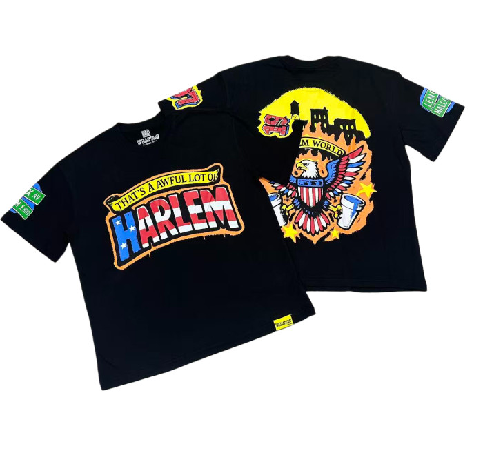 [50% Off]Cough Syrup Star-Spangled Banner Colorway Graffiti Letter Eagle Print Tee 28599023