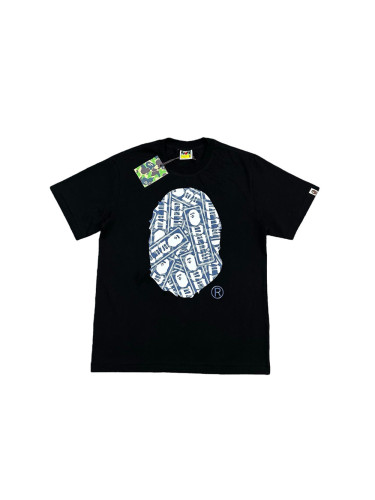 [50% Off]A Bathing Ape Bape 1:1 quality version Ape Man Patchwork Pattern Printed Tee 2 colors 28694971