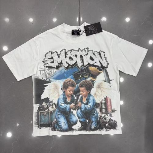 Mixed Emotion Mechanic Angel Airplane Print Back Grey Graffiti Letter Symbol T-shirt 29542535