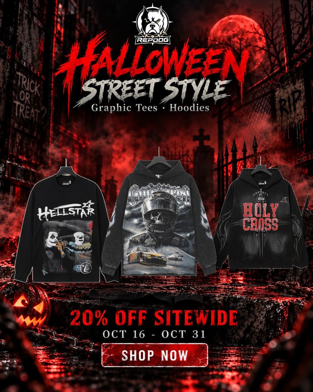 Halloween Street Style 20% OFF Sitewide Oct 16-10.31