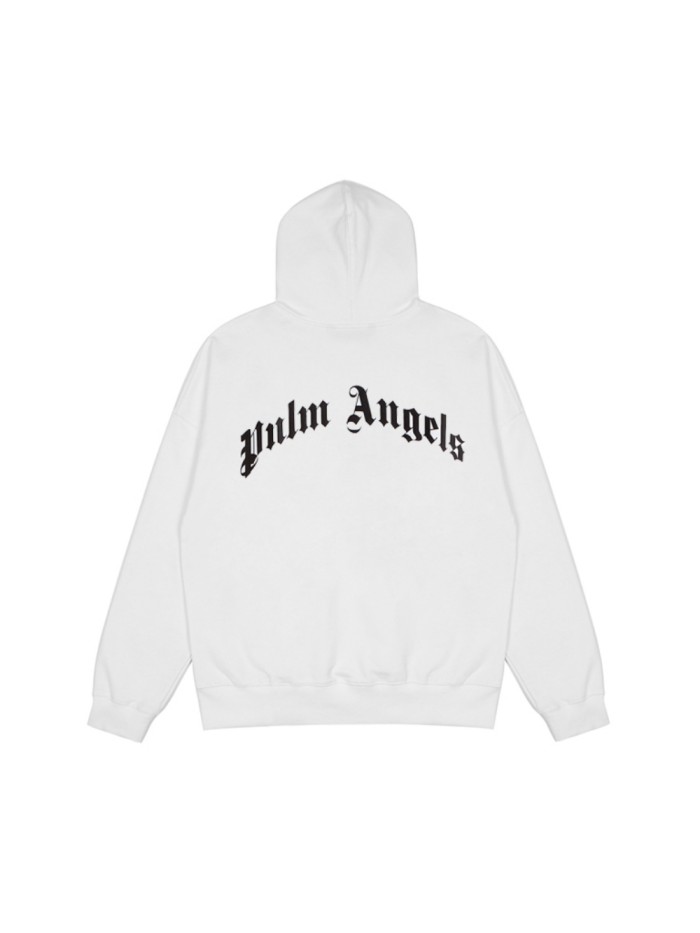 [50% Off] Palm Angels flag bear hoodie black & white 16823904