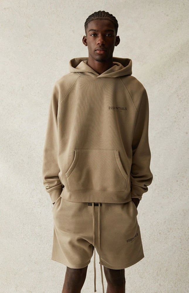 Fear Of God (Essentials) 1:1 quality version Raglan Sleeve Chest Logo Kangaroo Pocket Hoodie 4 colors 29545611