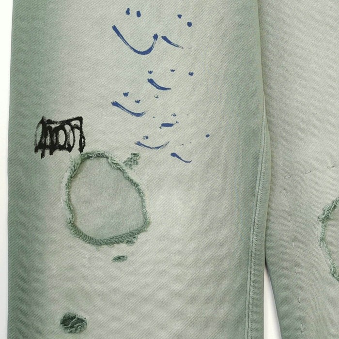 Paly Hollywood [Big & Tall for weights up to 220 lbs]1:1 quality version Washed Hand Drawn Graffiti Straight Sweatpants 29545270