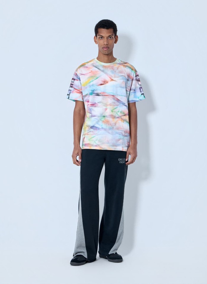GaIIery Dept. [Big & Tall for weights up to 220 lbs]1:1 quality version Full Watercolor Tie Dye Back French Slogan Tee 29545276