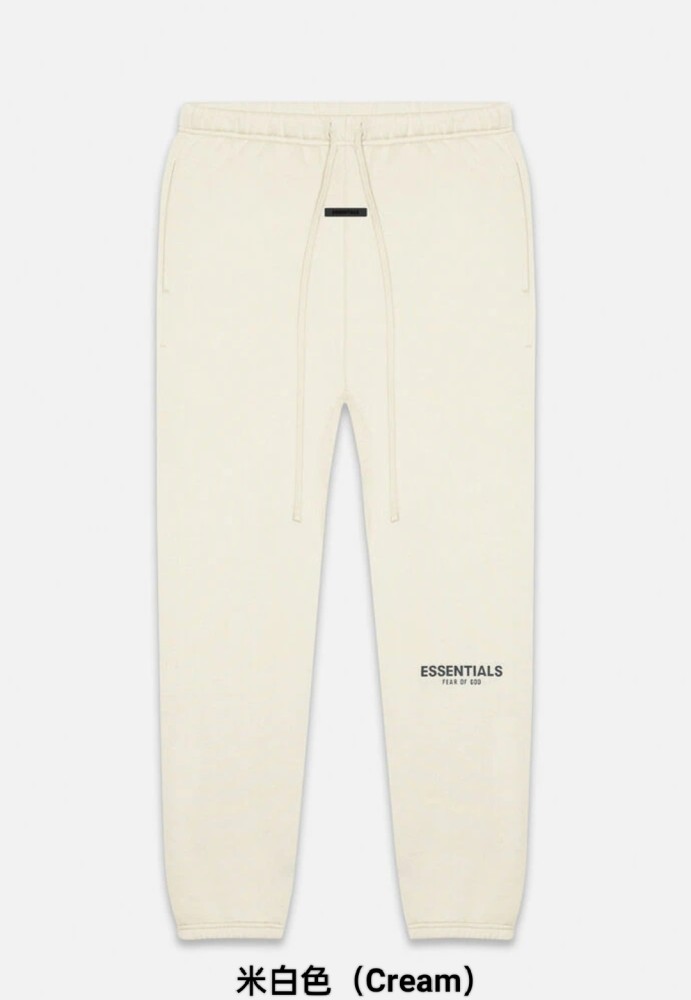 Fear Of God (Essentials) 1:1 quality version 3M Reflective Letter Brushed Fleece Casual Cuffed Pants 8 colors 29545593