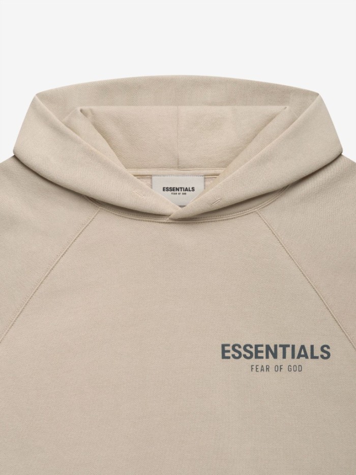 Fear Of God (Essentials) 1:1 quality version Raglan Sleeve Chest Logo Kangaroo Pocket Hoodie 4 colors 29545611