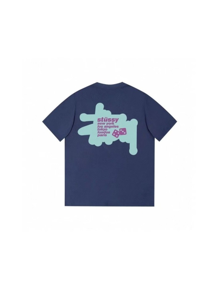[50% Off]Stussy Front and Back Monogrammed Dice Print Tee 4 colors 27789930