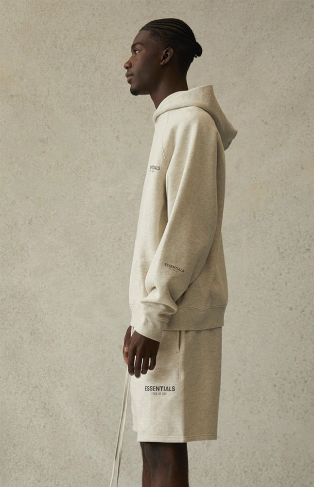Fear Of God (Essentials) 1:1 quality version Raglan Sleeve Chest Logo Kangaroo Pocket Hoodie 4 colors 29545611