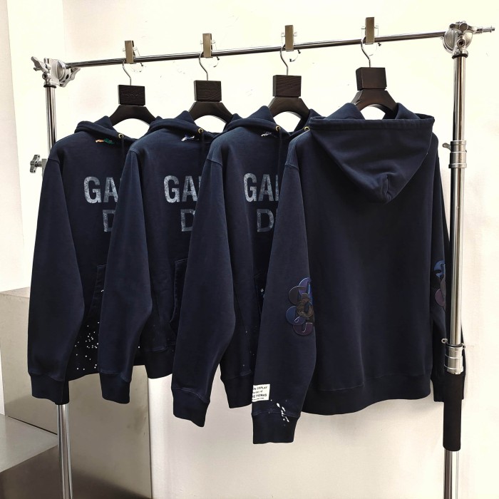 GaIIery Dept. [Big & Tall for weights up to 260 lbs]1:1 quality version Faded Letter Paint Splatter Layered G Patch Hoodie 29545402