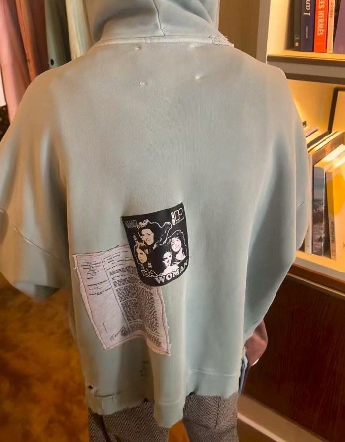 Paly Hollywood [Big & Tall for weights up to 220 lbs]1:1 quality version Washed Portrait Sketch Distressed Full Zip Hoodie 29545268