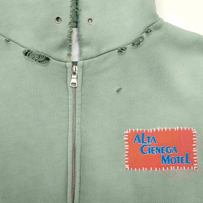 Paly Hollywood [Big & Tall for weights up to 220 lbs]1:1 quality version Washed Portrait Sketch Distressed Full Zip Hoodie 29545268