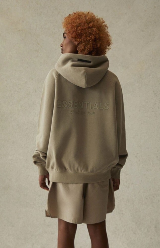 Fear Of God (Essentials) 1:1 quality version Back Silicone 3D Letter Brushed Fleece Hoodie 8 colors 29545510