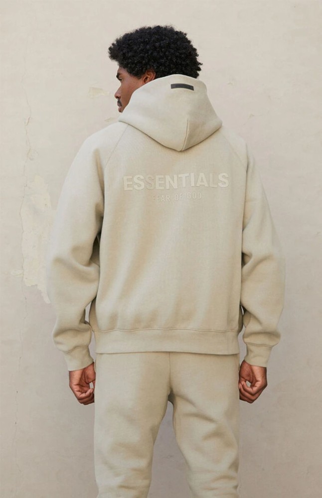 Fear Of God (Essentials) 1:1 quality version Back Silicone 3D Letter Brushed Fleece Hoodie 8 colors 29545510