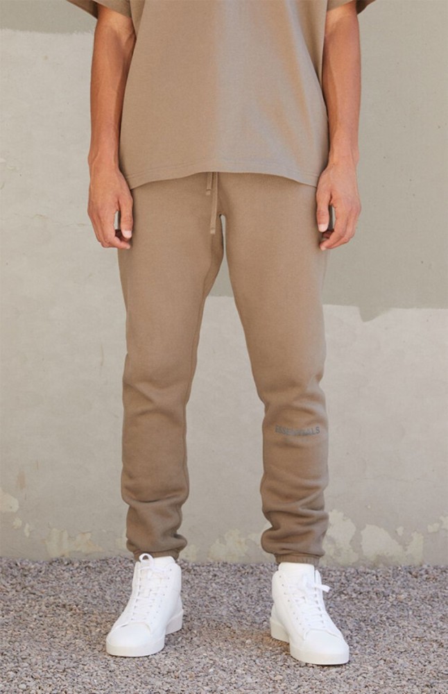 Fear Of God (Essentials) 1:1 quality version 3M Reflective Letter Brushed Fleece Casual Cuffed Pants 8 colors 29545593