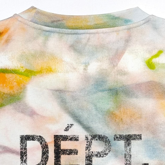 GaIIery Dept. [Big & Tall for weights up to 220 lbs]1:1 quality version Full Watercolor Tie Dye Back French Slogan Tee 29545276