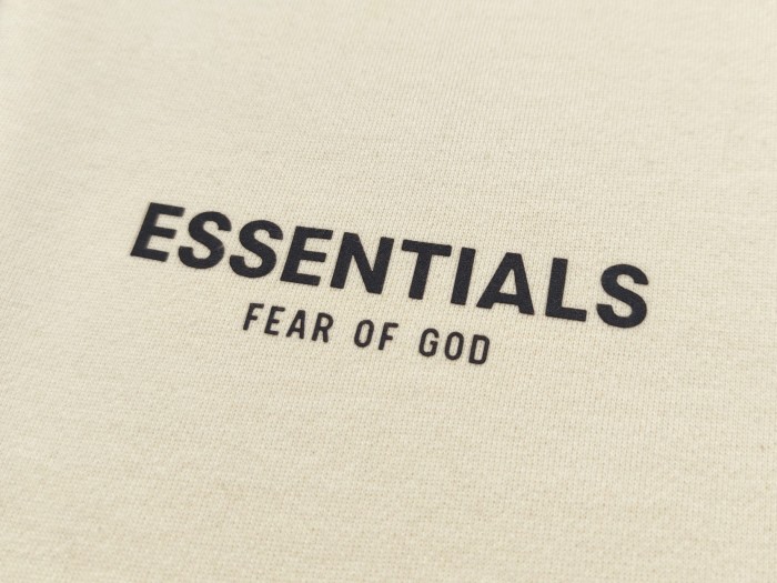 Fear Of God (Essentials) 1:1 quality version 3M Reflective Letter Brushed Fleece Casual Cuffed Pants 8 colors 29545593