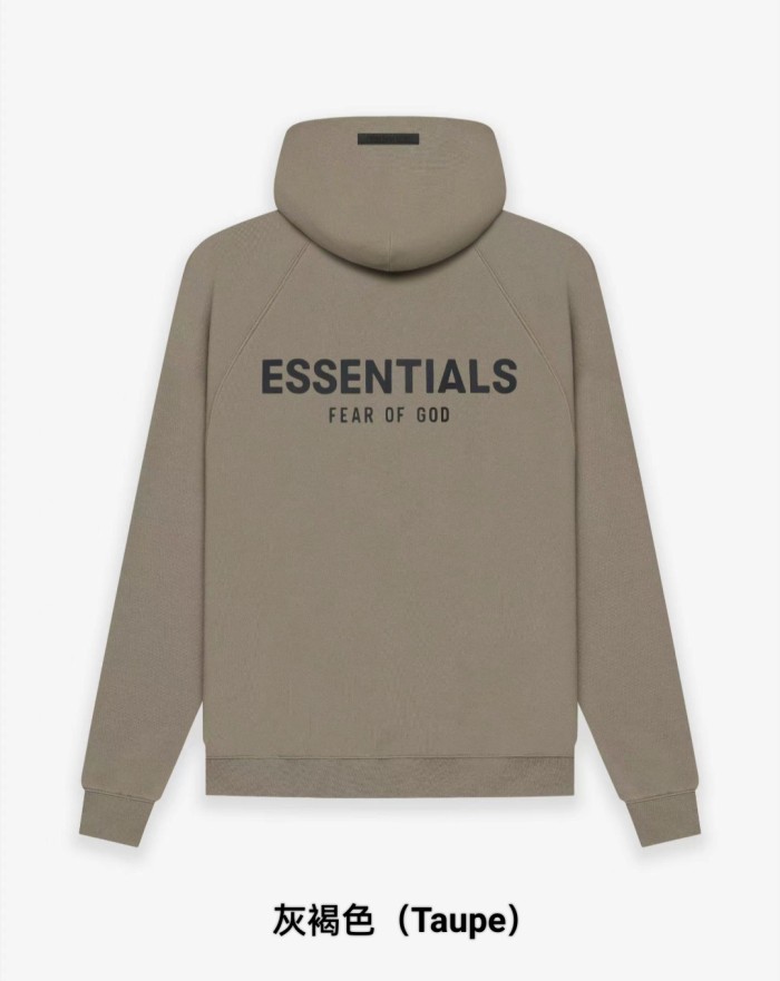 Fear Of God (Essentials) 1:1 quality version Back Silicone 3D Letter Brushed Fleece Hoodie 8 colors 29545510