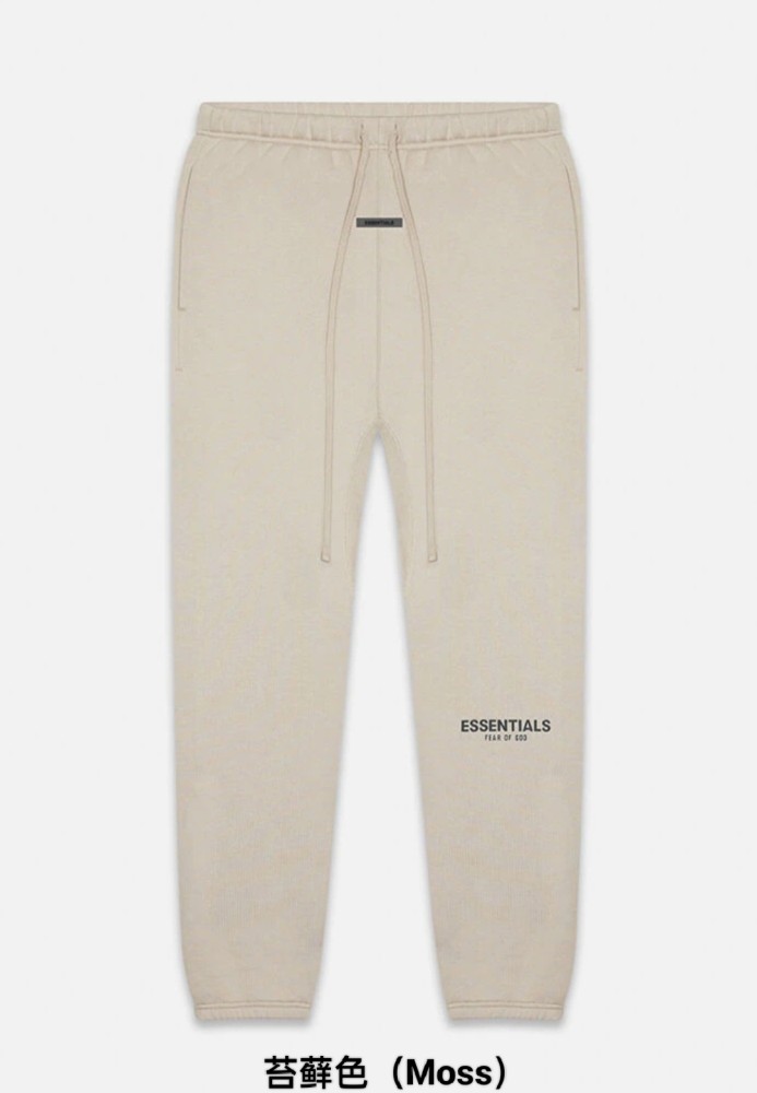 Fear Of God (Essentials) 1:1 quality version 3M Reflective Letter Brushed Fleece Casual Cuffed Pants 8 colors 29545593
