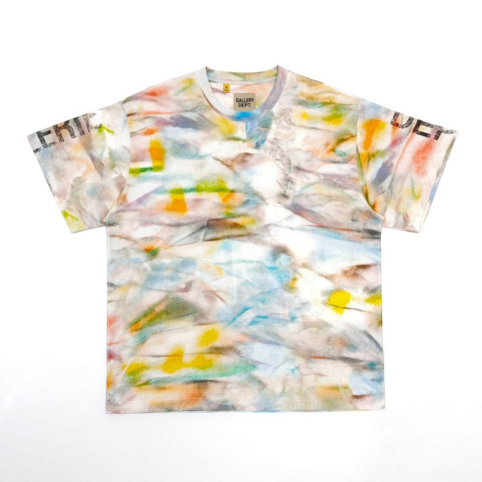 GaIIery Dept. [Big & Tall for weights up to 220 lbs]1:1 quality version Full Watercolor Tie Dye Back French Slogan Tee 29545276