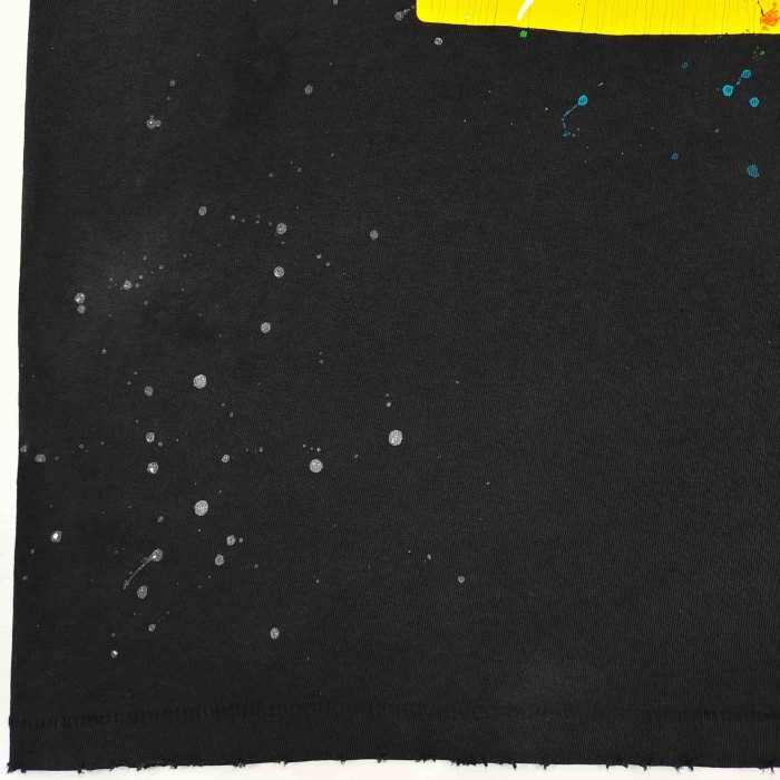 GaIIery Dept. [Big & Tall for weights up to 220 lbs]1:1 quality version Yellow Big D Letter Paint Splatter Frayed Tee 29545398