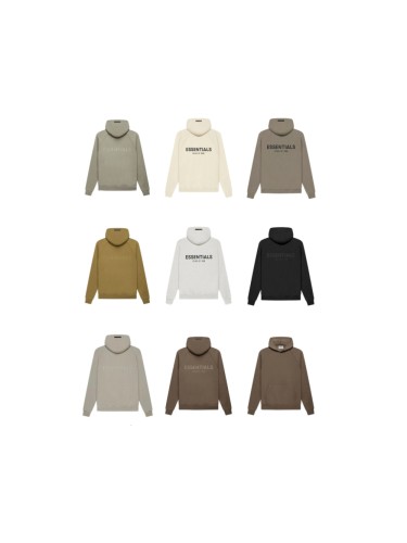 Fear Of God (Essentials) 1:1 quality version Back Silicone 3D Letter Brushed Fleece Hoodie 8 colors 29545510