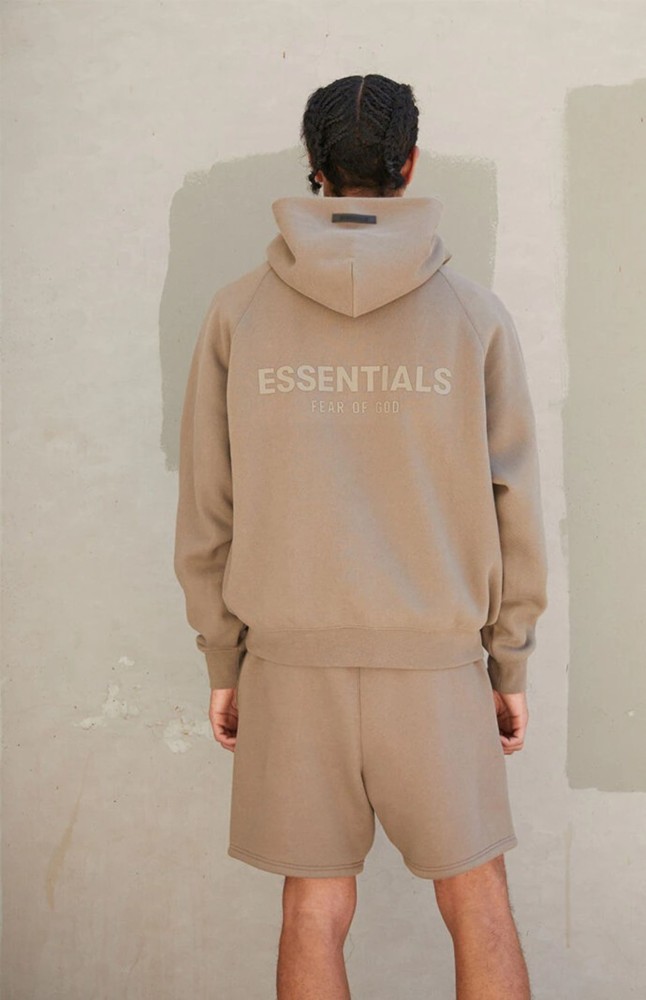 Fear Of God (Essentials) 1:1 quality version Back Silicone 3D Letter Brushed Fleece Hoodie 8 colors 29545510