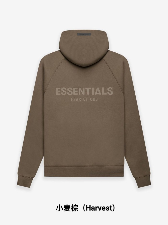 Fear Of God (Essentials) 1:1 quality version Back Silicone 3D Letter Brushed Fleece Hoodie 8 colors 29545510