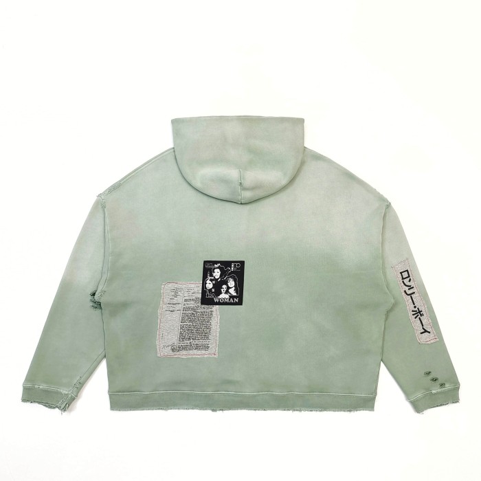 Paly Hollywood [Big & Tall for weights up to 220 lbs]1:1 quality version Washed Portrait Sketch Distressed Full Zip Hoodie 29545268
