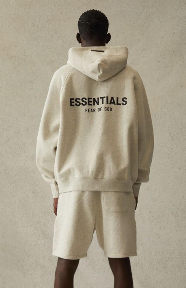 Fear Of God (Essentials) 1:1 quality version Back Silicone 3D Letter Brushed Fleece Hoodie 8 colors 29545510
