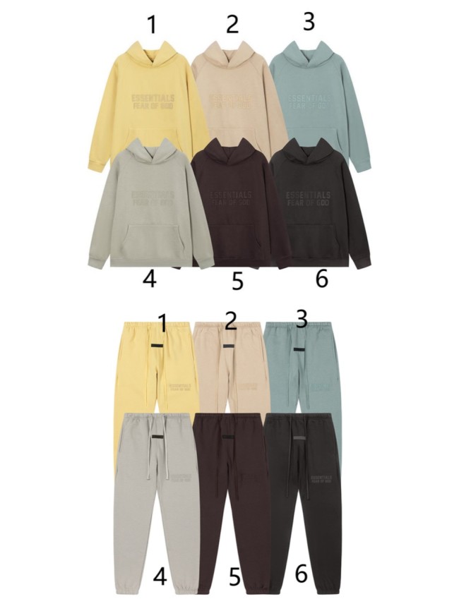 [50% Off]Fear Of God (Essentials) colorful hoodie&pants 5 colors