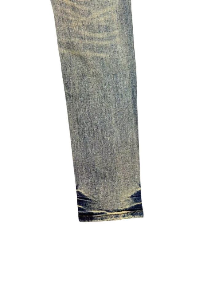 Purple Brand 1:1 quality version Yellow Dirty Wash Vintage Whiskering Slim Straight Jeans 29547731