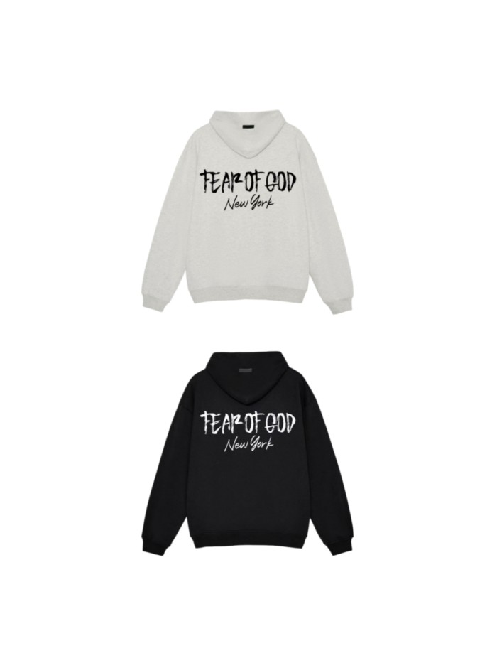 Fear Of God (Essentials) Front Mini Logo Back New York Brushstroke Slogan Hoodie 2 colors 29547443