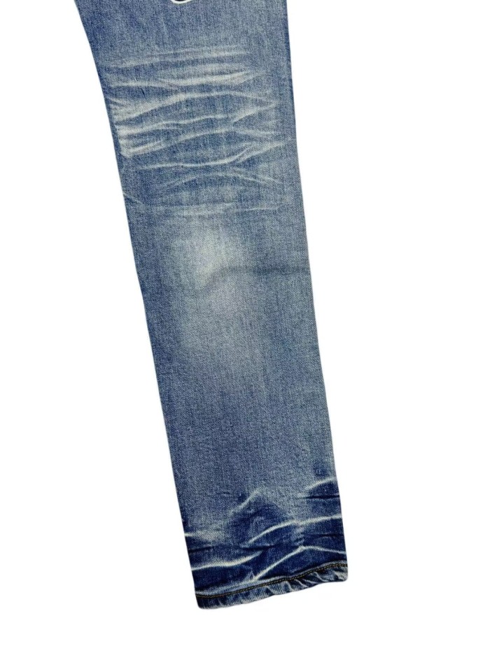 Amiri 1:1 quality version Whiskering Horizontal Distressed Rips Script Letter Embroidery Jeans 29547658