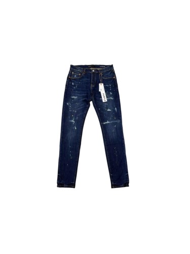 Purple Brand 1:1 quality version Washed Paint Splatter Distressed Slim Straight Jeans 29547692