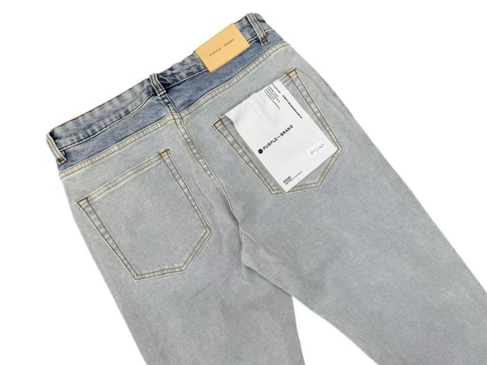 Purple Brand 1:1 quality version Washed Inside Out Exposed Pockets Side Stripe Slim Jeans 29547721