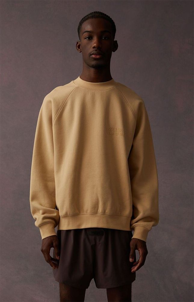 Fear Of God (Essentials) [Big & Tall for weights up to 220 lbs]1:1 quality version 3D Silicone Letter Pullover Sweatshirt 6 colors 29547523