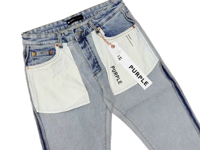 Purple Brand 1:1 quality version Washed Inside Out Exposed Pockets Side Stripe Slim Jeans 29547721