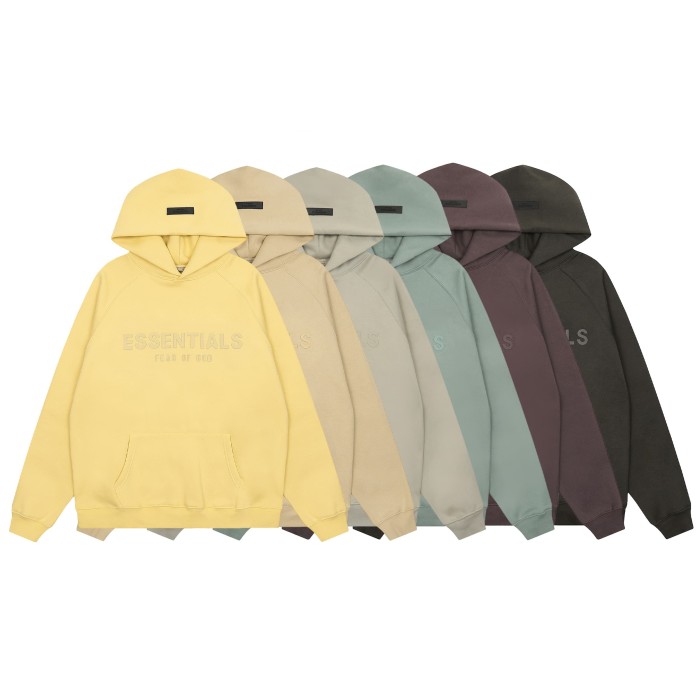 [50% Off]Fear Of God (Essentials) Veneer Letter Print hoodie&pant 6 colors